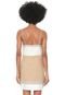 Vestido Linho Dress to Curto Recortes Bege/Off-white - Marca Dress to