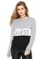 Blusa Guess Estampada Cinza - Marca Guess