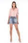 Shorts Sisal Jeans Blue Jeans Strass - Marca Sisal Jeans
