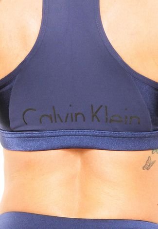 Top Calvin Klein Logo Azul