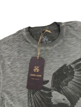 Camiseta John John Masculina Slim Eagle 006 Cinza Mescla - Cinza
