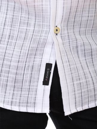 Camisa Aramis Masculina Jeanswear Casual Stripes Branca