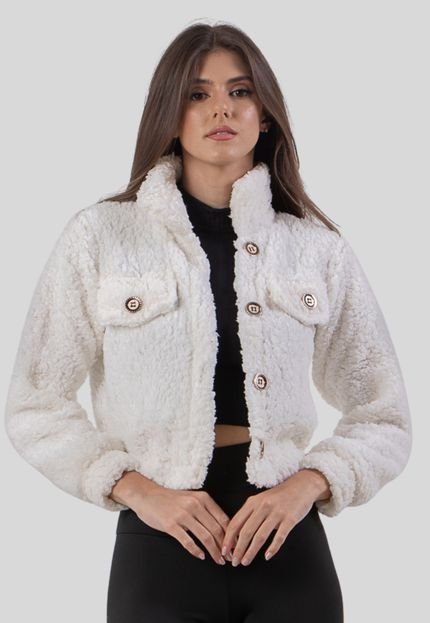 Casaco Teddy Diluxo Branco - Marca Diluxo