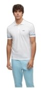 Camisa Polo Piquet De Algodão Com Logos Multicoloridos Em Jacquard - Marca BOSS