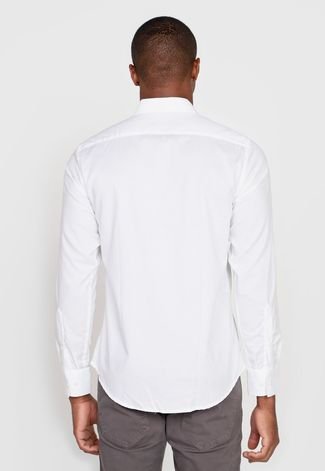 Camisa Azzaro Slim Textura Branca