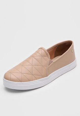 Slip On DAFITI SHOES Logo Nude - Compre Agora