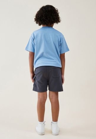 Bermuda Infantil Cotton On Bolso Azul-Marinho