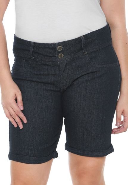 Bermuda Jeans Lunender Mais Mulher Plus Reta Básica Azul - Marca LND Lunender Mais Mulher Plus