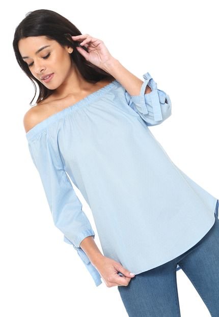 Blusa Endless Ombro a Ombro Azul - Marca Endless