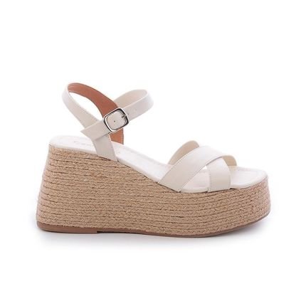 Sandália Charlene Off White Off-white - Marca Damannu Shoes