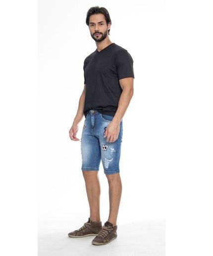 Bermuda Masculina Jeans com Elastano - Marca Razon Jeans