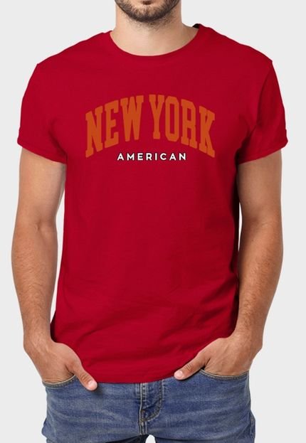 Camiseta Masculina Vinho New York Algodão Premium Benellys - Marca Benellys