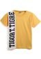 Camiseta Tigor T. Tigre Menino Escrita Amarela - Marca Tigor T. Tigre