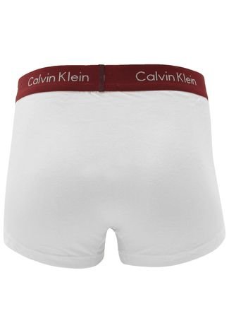 Kit 2pçs Cueca Calvin Klein Underwear Boxer Logo Branca/Cinza