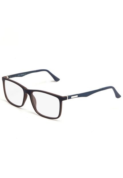 Óculos de Grau Adriane Galisteu Geométrico Fosco Azul-Marinho/Marrom - Marca Adriane Galisteu