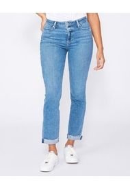 Jeans Paige Mujer Cindy W/ Double Button + Raw Cuff - Neelah Distressed.