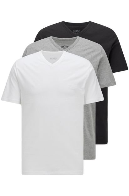 Conjunto 3 Camisetas Gola V BOSS Multicolorido - Marca BOSS