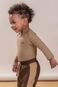 Body Bebê Menino Botão de Pressão Colorittá Marrom Claro - Marca Colorittá