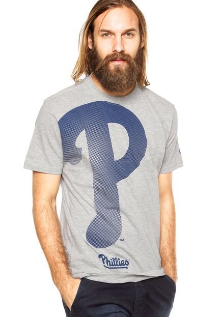 Camiseta New Era Philadelphia Phillies Cinza - Marca New Era