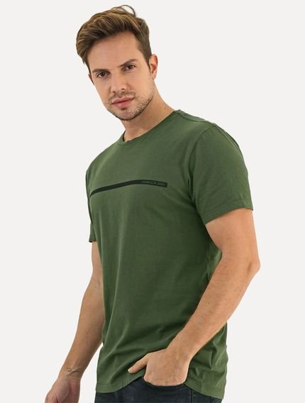 Camiseta Calvin Klein Jeans Masculina Sash Verde Militar - Marca Calvin Klein