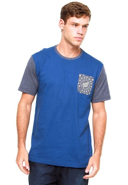 Camiseta Santa Cruz Pasley Pock Azul/Cinza - Marca Santa Cruz