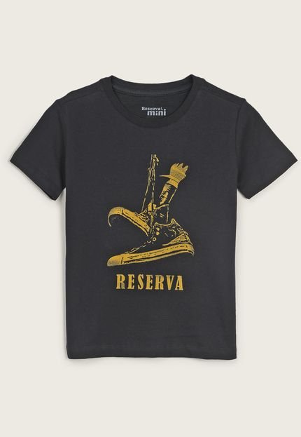 Camiseta Infantil Reserva Mini Estampada Preta - Marca Reserva Mini