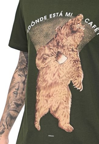 Camiseta Colcci Urso Verde
