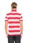 Camisa Polo Lacoste Regular Fit Listras Vermelha/Branca - Marca Lacoste