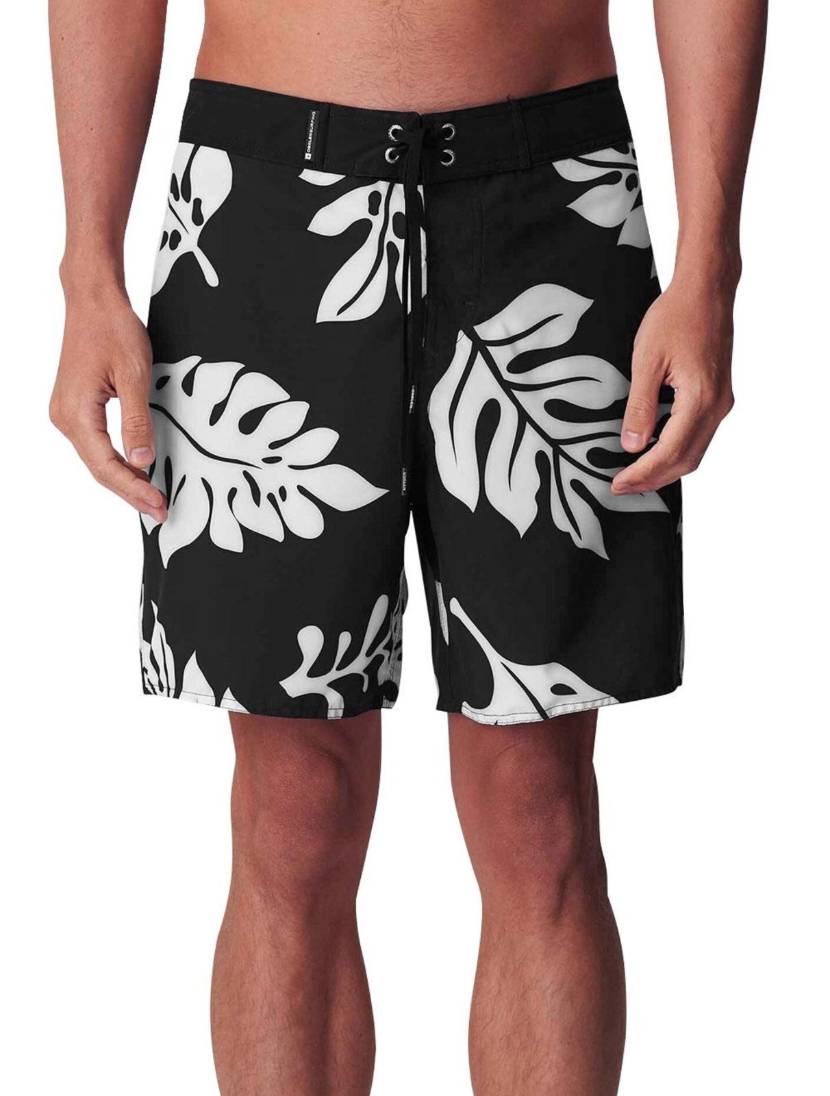 Bermuda Osklen Masculina D'Água Surf Waikiki Off-White/Preta Incolor - Marca Osklen