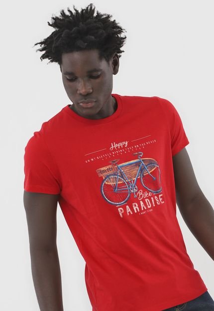 Camiseta Colcci Bike Paradise Vermelha - Marca Colcci