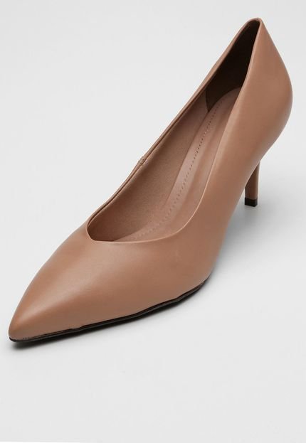 Scarpin Couro Bottero Bico Fino Nude - Marca Bottero