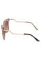 Óculos de Sol FiveBlu Geométrico Tartaruga Bege/Dourado - Marca FiveBlu