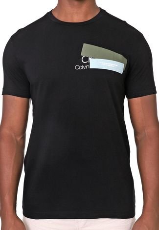 Camiseta Calvin Klein Estampada Preta