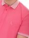 Polo Reserva Masculina Pima Cotton Piquet Melange Collar Rosa Escuro - Marca Reserva