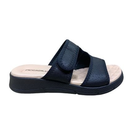 Chinelo Slide Piccadilly Wide Fit 571010 - Feminino  Preto - Marca Piccadilly