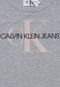 Blusa Calvin Klein Kids Menina Escrita Cinza - Marca Calvin Klein Kids