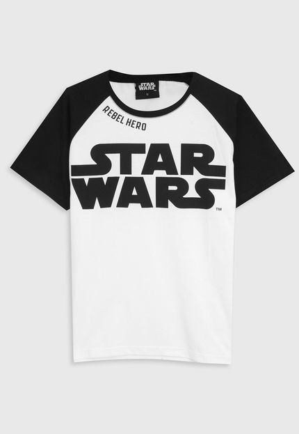 Camiseta Fakini Infantil Star Wars Branco/Preto - Marca Fakini