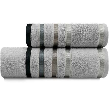 Jogo de toalhas Banhão Gigante   Rosto Karsten Lumina 2 Peças Fio Penteado - Emcompre - Marca Karsten