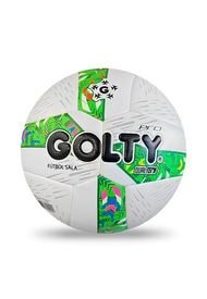 Balón Fútbol Sala Golty Pro Dualtech II-Blanco/Verde