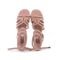 Sandália Plataforma Corda Thaila Bege Rosado Bege - Marca Damannu Shoes