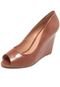 Peep Toe DAFITI SHOES Anabela Marrom - Marca DAFITI SHOES