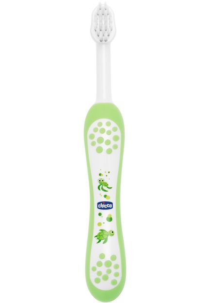 Escova de Dentes Chicco (6M) - Verde - Marca Chicco