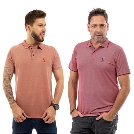 Kit 2 Camisa Gola Polo Masculina Casual Moderna Conforto - Marca John Pull