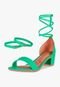 Sandália Feminina Salto Quadrado Grosso Bloco Baixo Confortável Sapato Festa  elegante Verde-Kiwi - Marca TAKATA BY RAFAEL TAKATA
