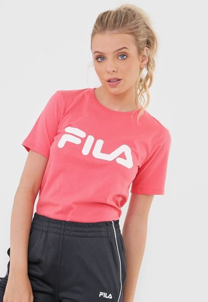 Camiseta Fila Letter Rosa - Marca Fila