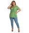 Blusa Feminina Plus Size Franzida Secret Glam Verde - Marca Secret Glam