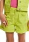 Shorts Sarja Verde Lima Infantil Poah Noah 10 Verde - Marca Banana Danger