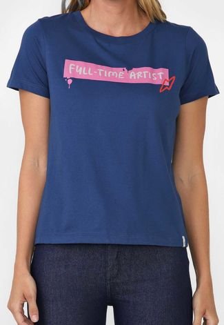 Camiseta Cantão Full Time Artist Azul-Marinho