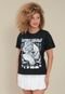 T-shirt Pop Me em Meia Malha Tigre Glitter Preto - Marca Pop Me