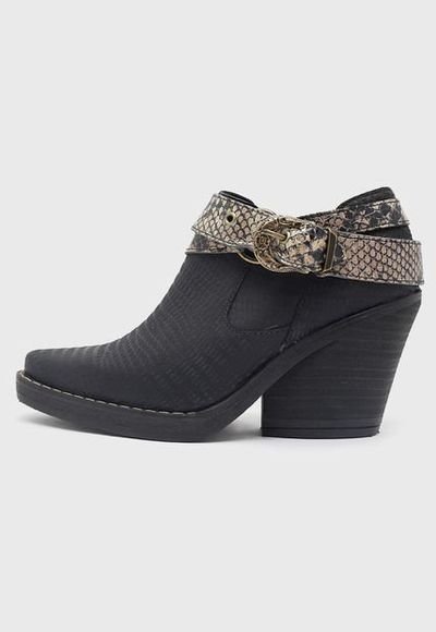 Bot n Cuero Negro Exotica Compra Ahora Dafiti Chile